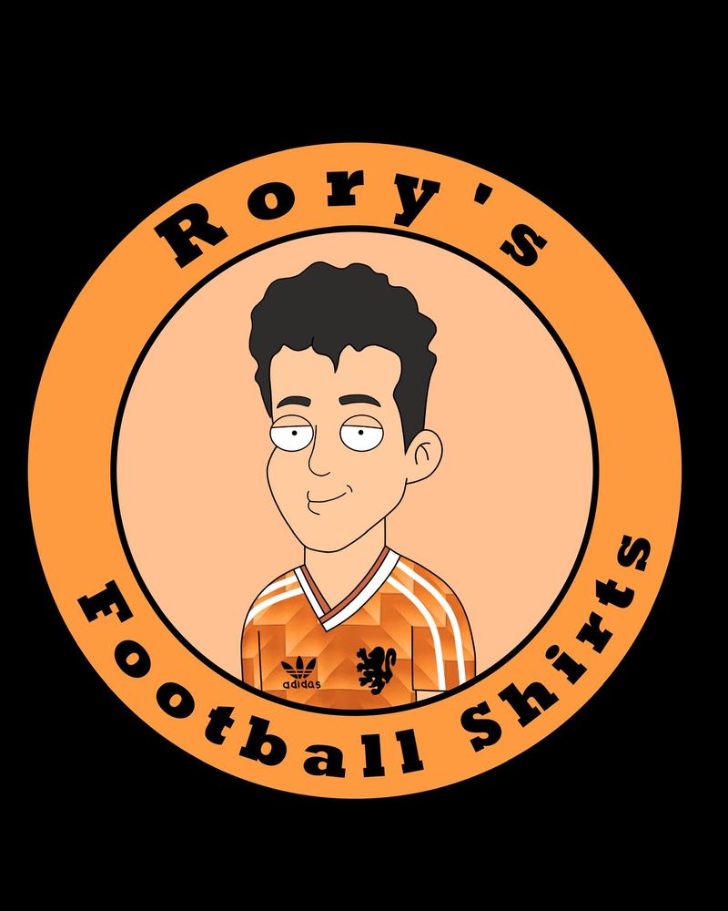 The old Rory's Football Shirts logo