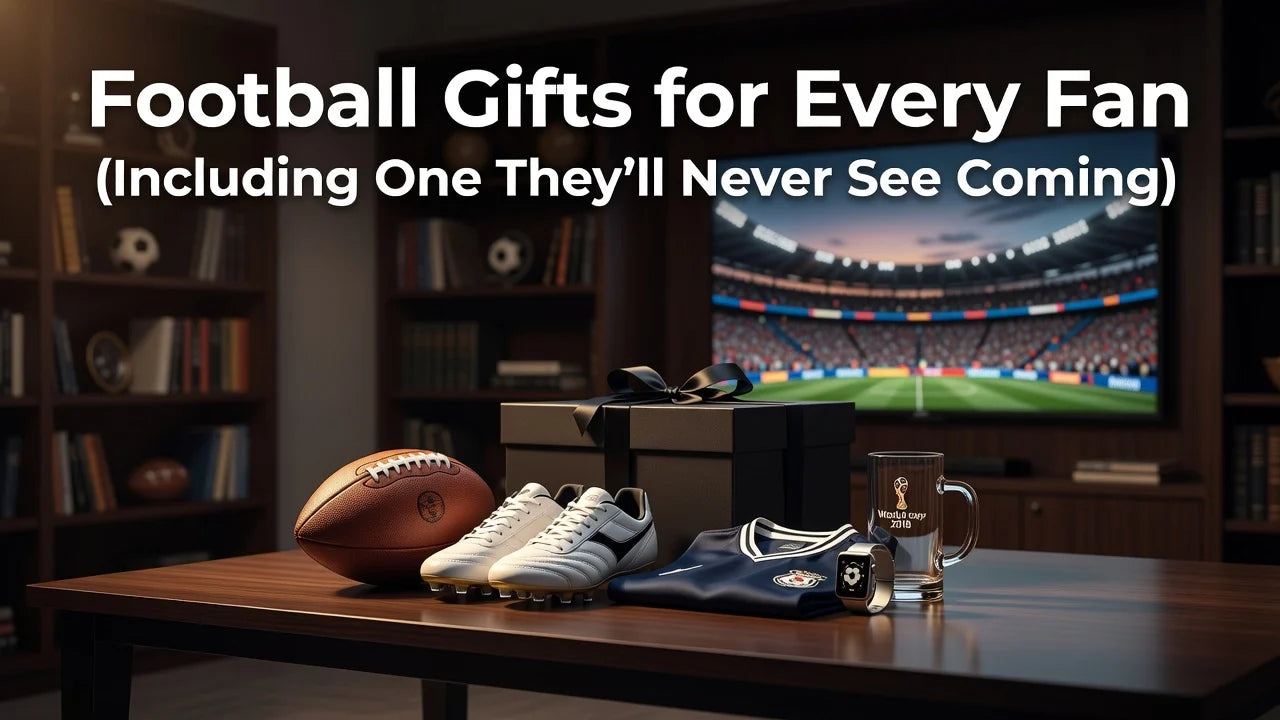 Professional header image for list-based article: Football Gifts for Every Fan (Including One They'll Never...