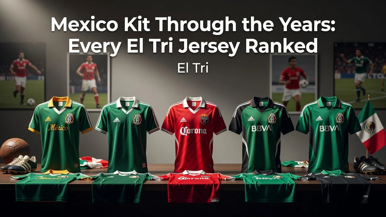 Professional header image for list-based article: Mexico Kit Through the Years: Every El Tri Jersey Ranked