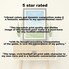 Bangor FC Clandeboye Park Heavyweight Art Print - Football Post - Perfect Gift - Birthday Present for Him