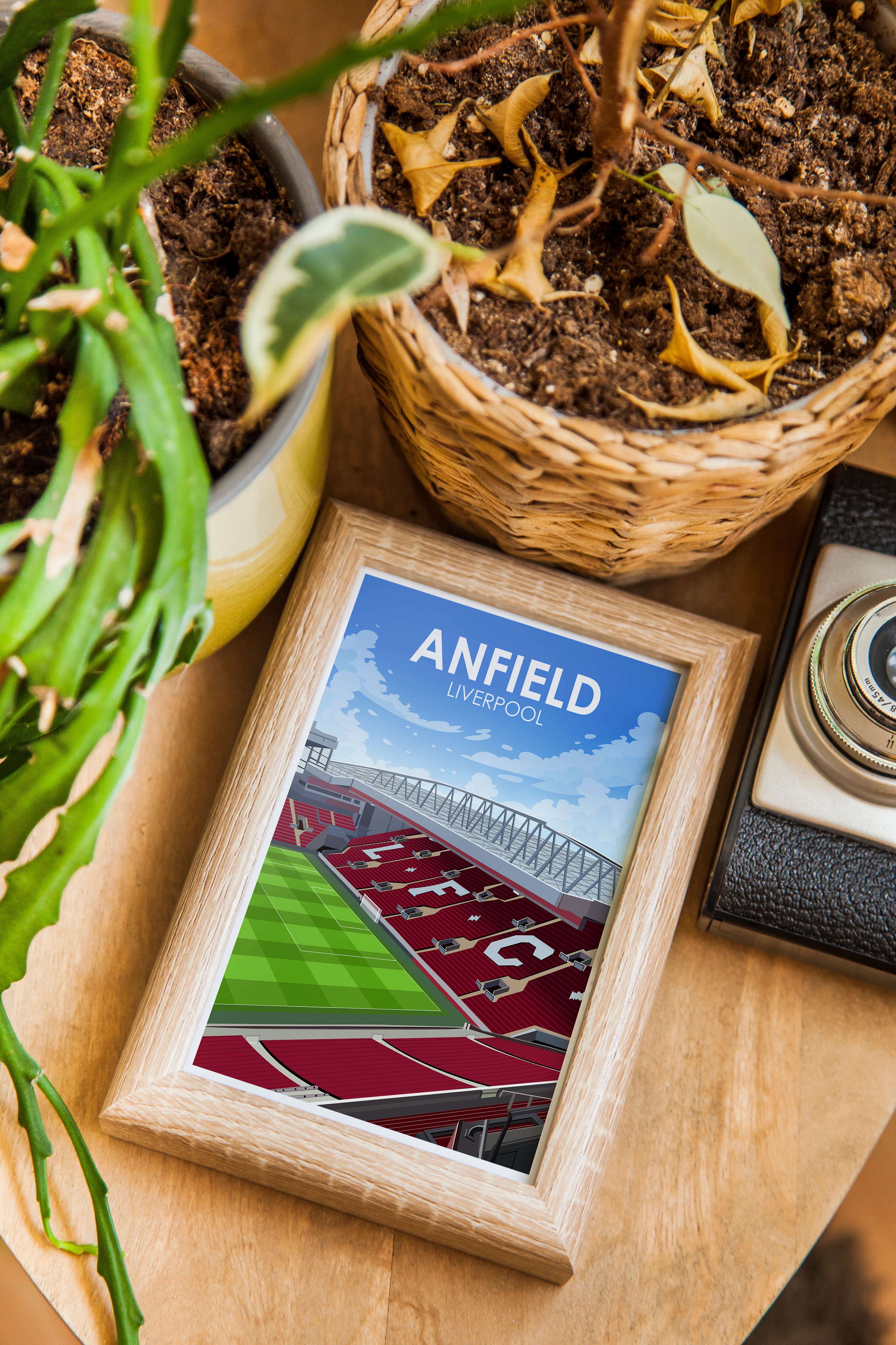 Anfield Schwerer Kunstdruck - Fußballpfosten - Perfektes Geschenk - Geburtstagsgeschenk für ihn