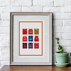 Arsenal Collection Heavyweight Art Print - Football Post - Perfect Gift - Birthday Present for Him