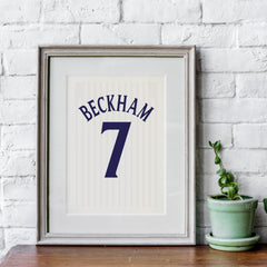 David Beckham England 2002 (Back) Heavyweight Art Print - Football Post - Perfect Gift - Birthday Present for Him