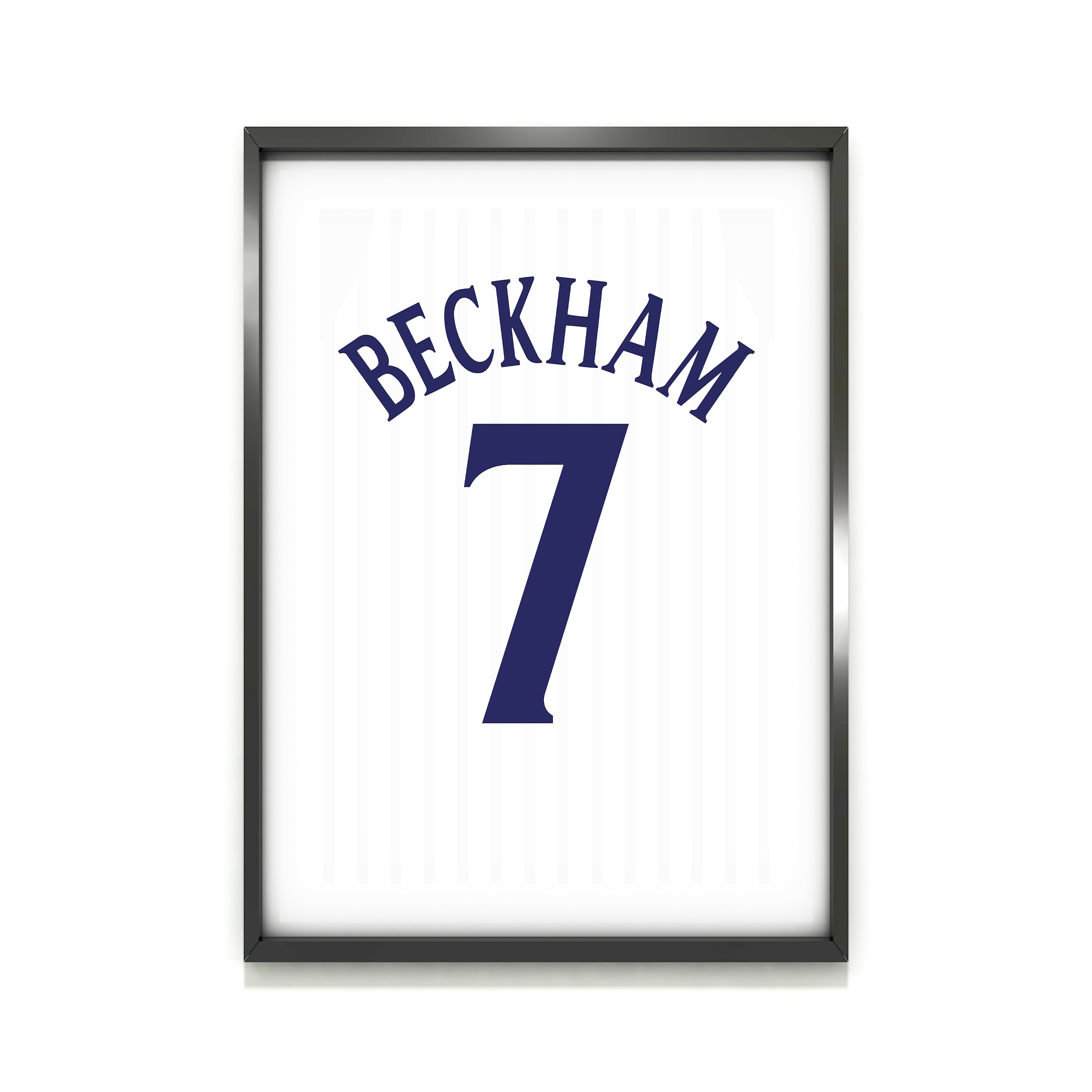 David Beckham England 2002 (Rückseite) Schwerer Kunstdruck - Fußballpfosten - Perfektes Geschenk - Geburtstagsgeschenk für ihn