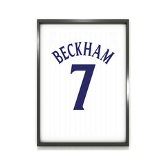 David Beckham England 2002 (Back) Heavyweight Art Print - Football Post - Perfect Gift - Birthday Present for Him