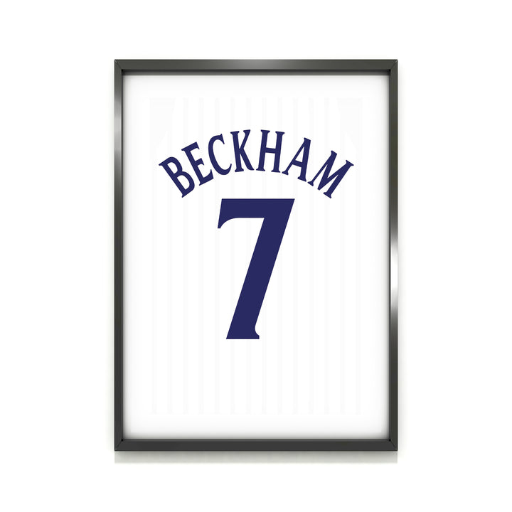 David Beckham England 2002 (Back) Heavyweight Art Print - Football Post - Perfect Gift - Birthday Present for Him