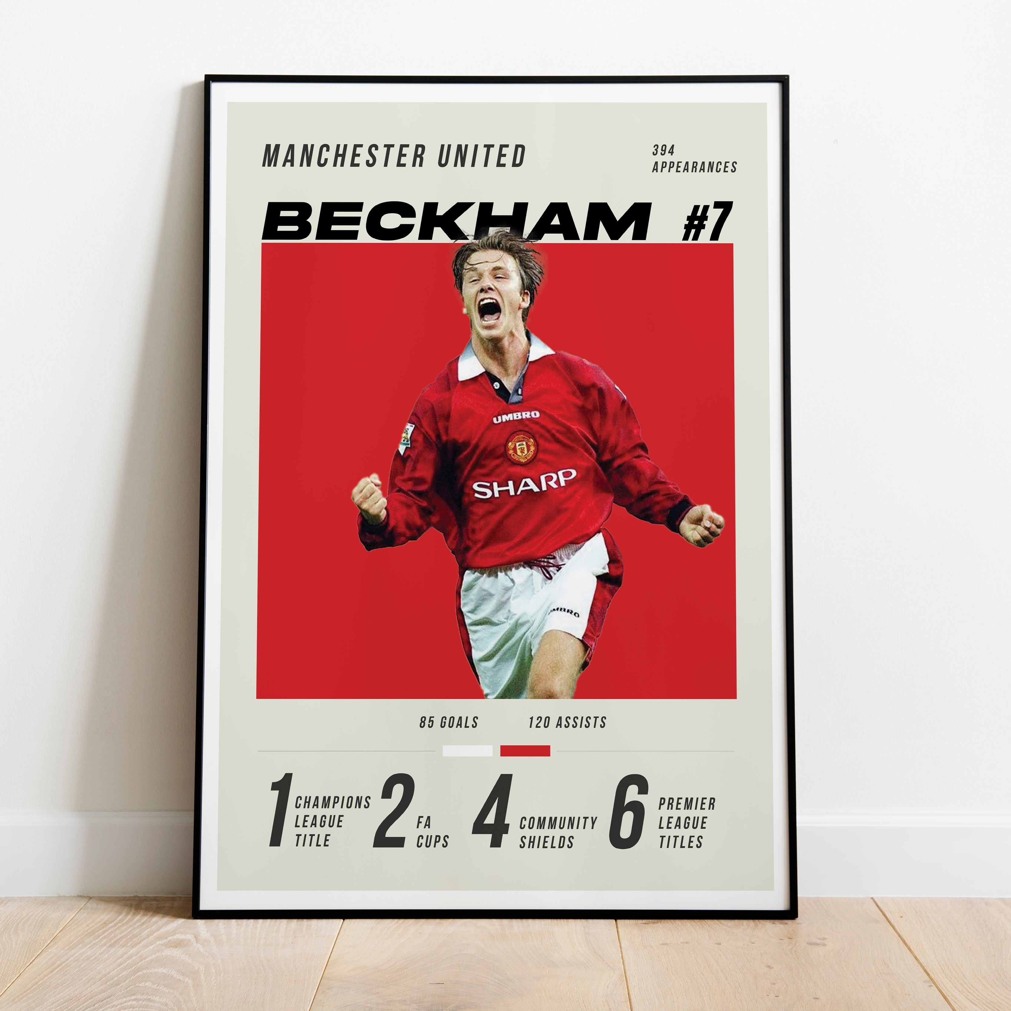 Beckham Schwerer Kunstdruck - Fußball-Post - Perfektes Geschenk - Geburtstagsgeschenk für Ihn