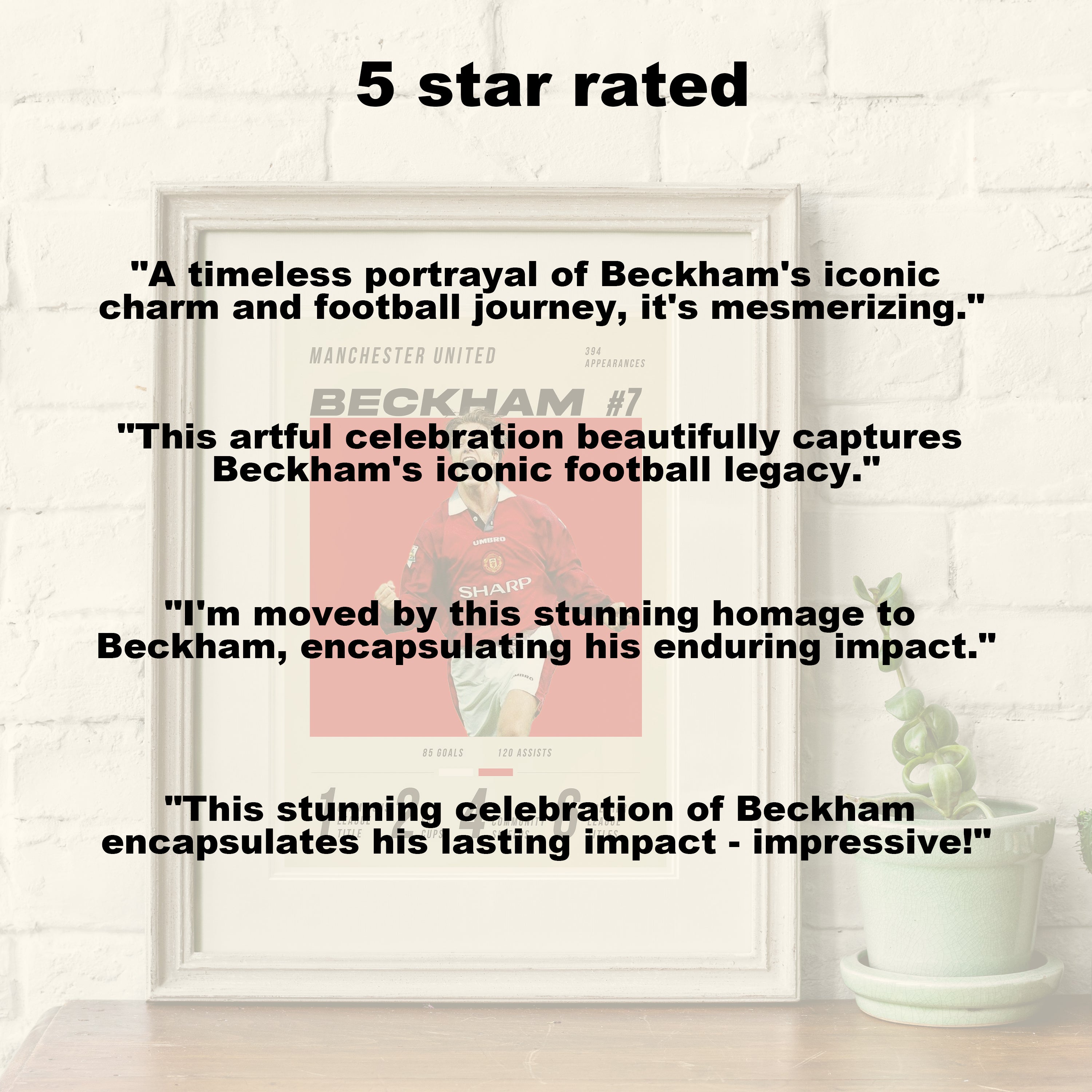 Beckham Schwerer Kunstdruck - Fußball-Post - Perfektes Geschenk - Geburtstagsgeschenk für Ihn