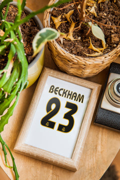 David Beckham Real Madrid Kunstdruck auf schwerem Papier - Fußballpfosten - Perfektes Geschenk - Geburtstagsgeschenk für ihn
