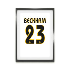 David Beckham Real Madrid Kunstdruck auf schwerem Papier - Fußballpfosten - Perfektes Geschenk - Geburtstagsgeschenk für ihn