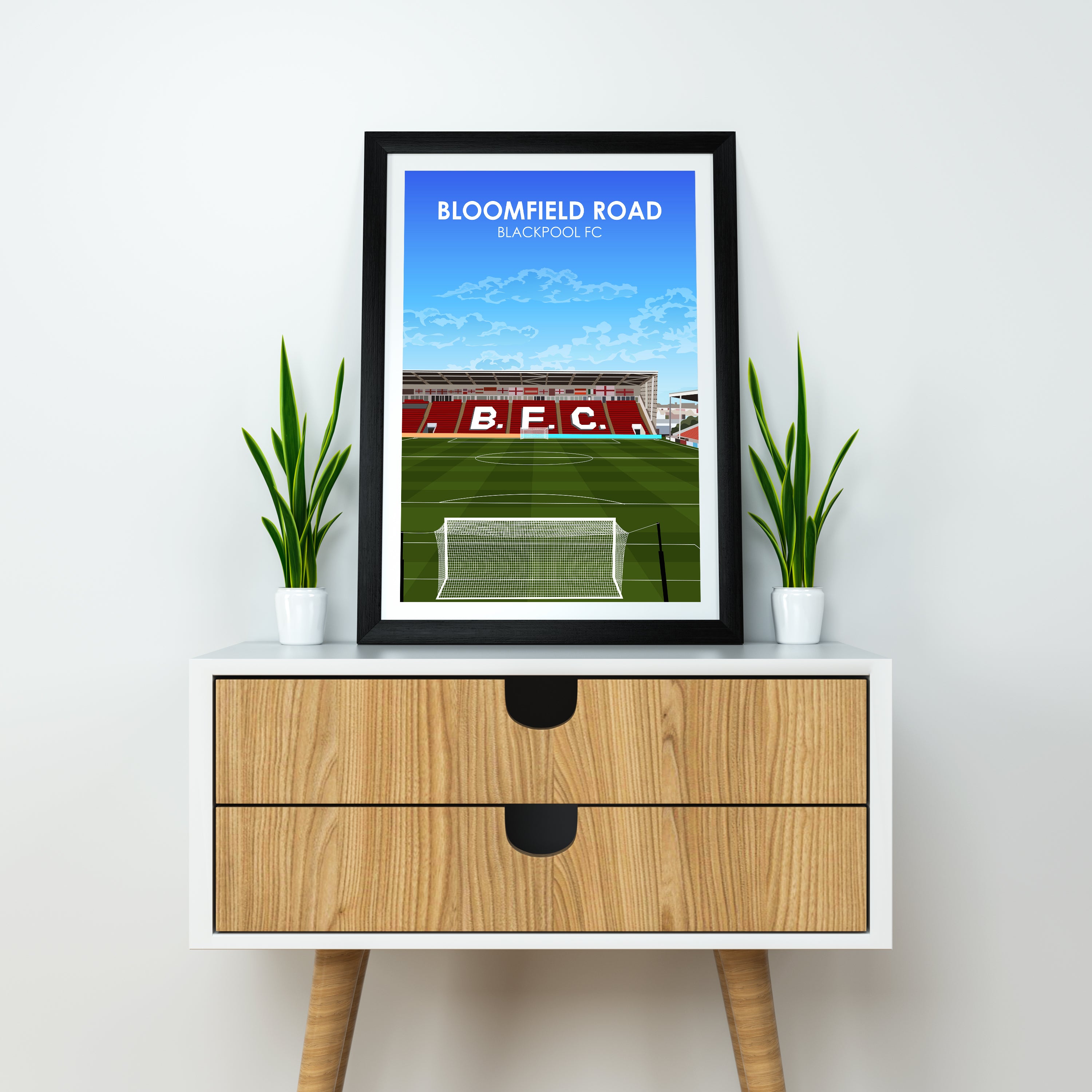 Stampa artistica "Bloomfield Road Heavyweight" - Palo da calcio - Regalo perfetto - Regalo di compleanno per lui
