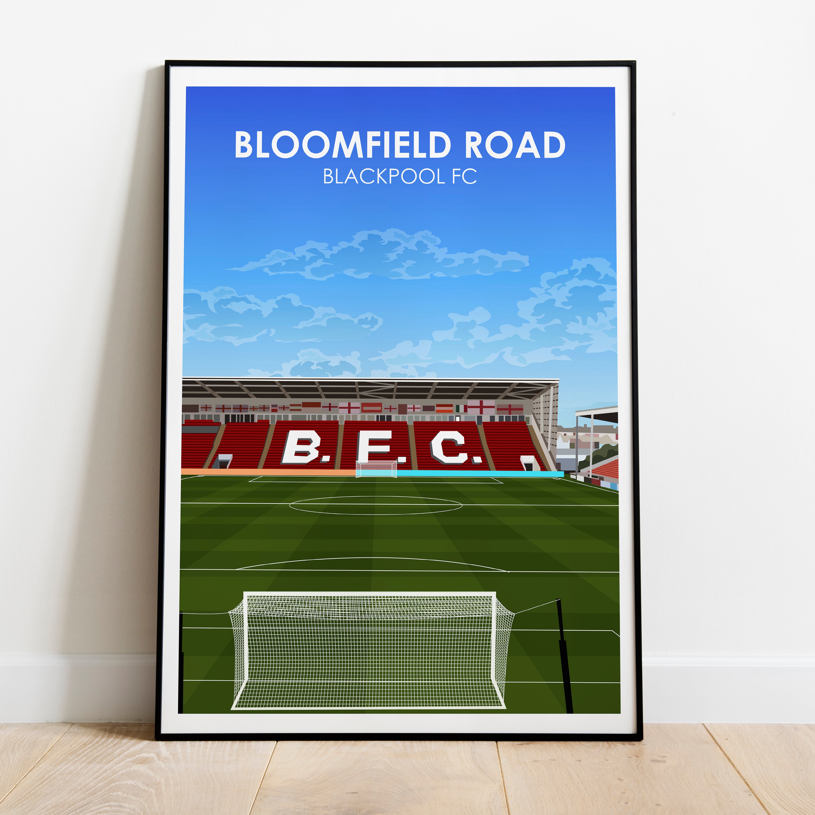 Stampa artistica "Bloomfield Road Heavyweight" - Palo da calcio - Regalo perfetto - Regalo di compleanno per lui
