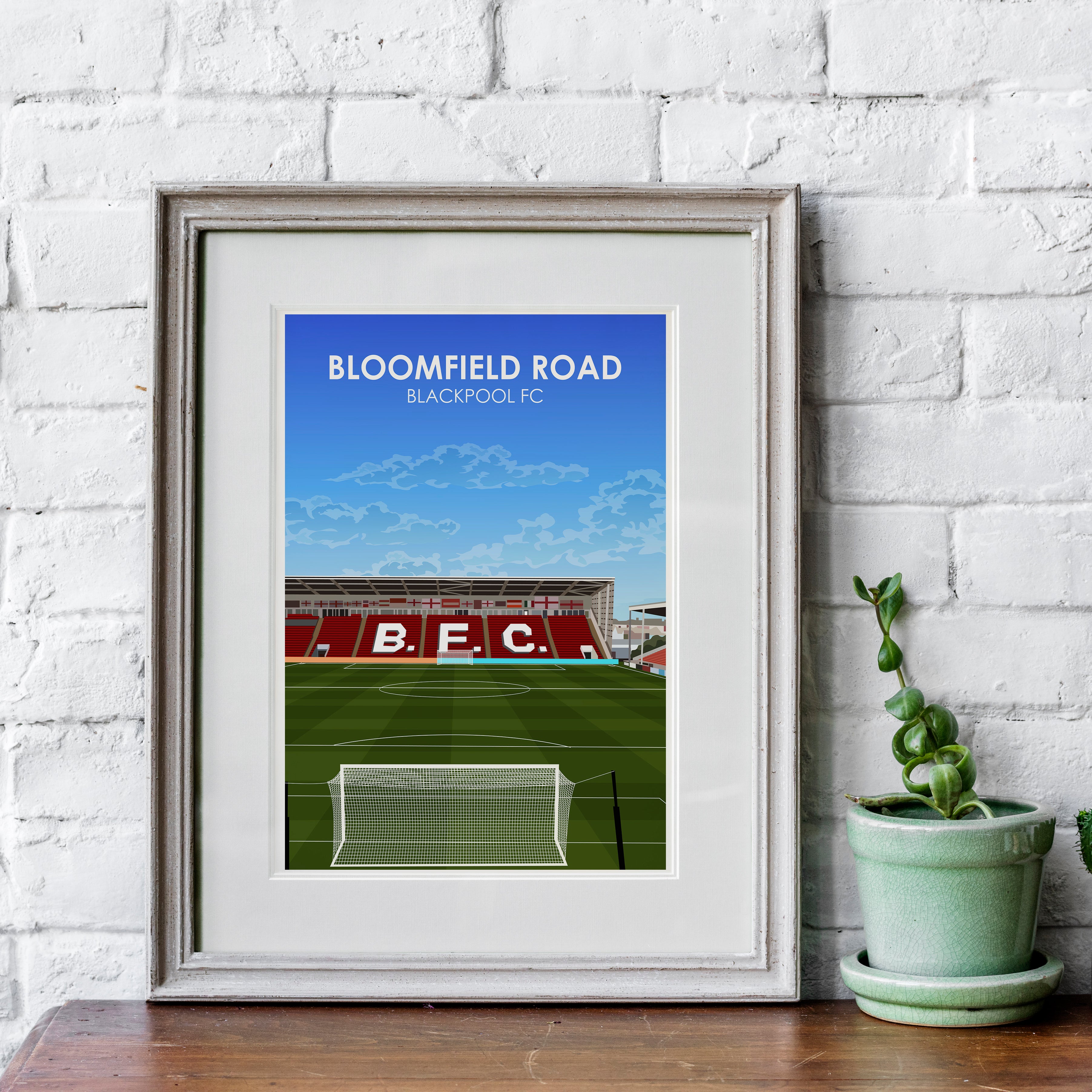 Stampa artistica "Bloomfield Road Heavyweight" - Palo da calcio - Regalo perfetto - Regalo di compleanno per lui