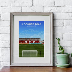 Bloomfield Road Heavyweight Art Print - Football Post - Perfect Gift - Birthday Present for Him