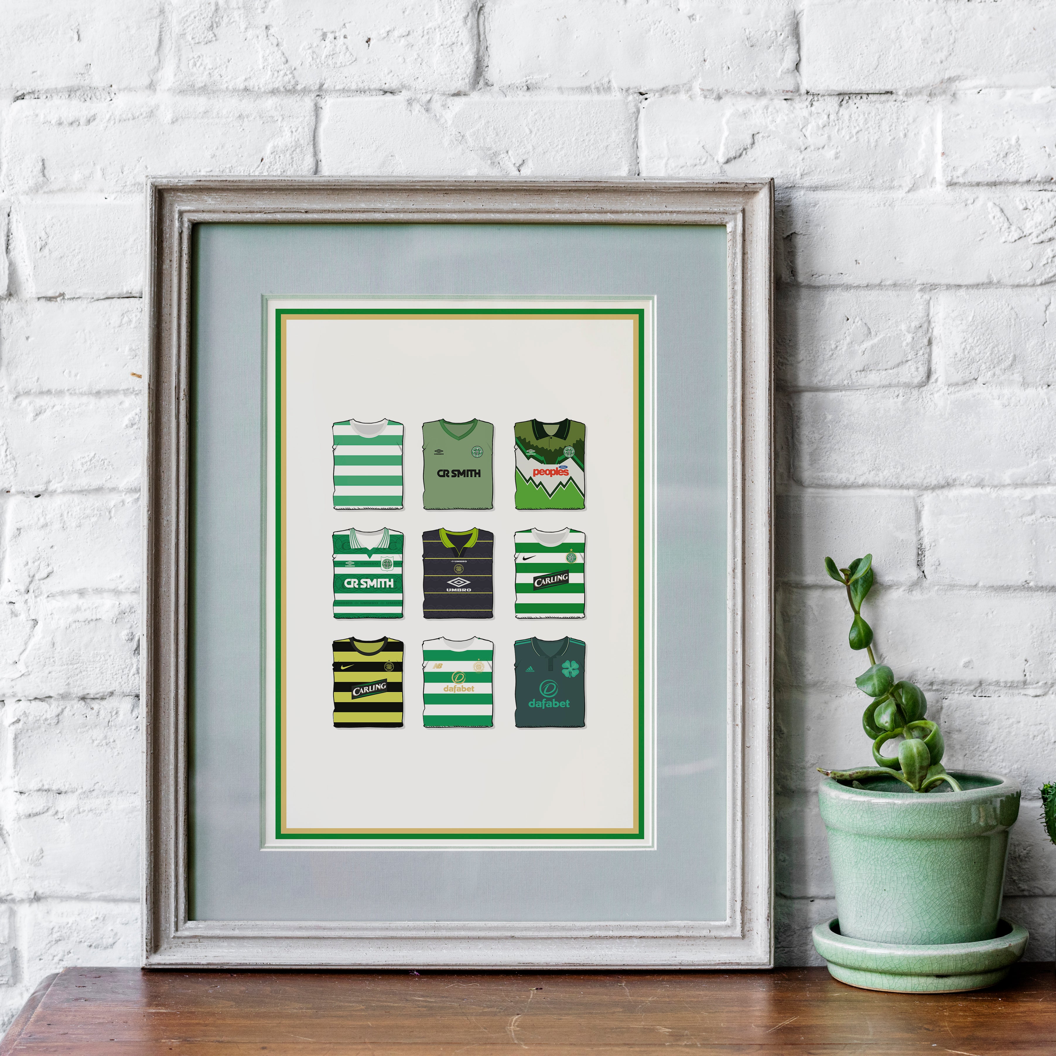 Impresión artística pesada de Celtic Collection - Poste de fútbol - Regalo perfecto - Regalo de cumpleaños para él