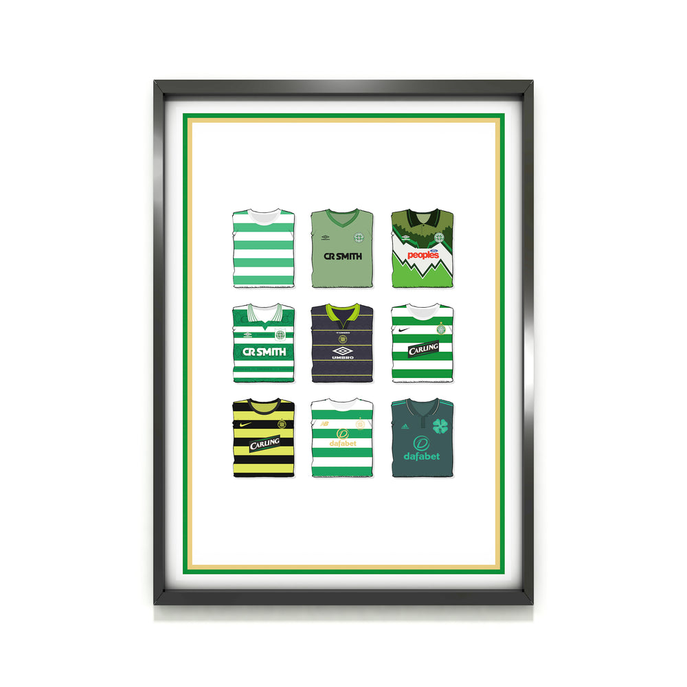 Impresión artística pesada de Celtic Collection - Poste de fútbol - Regalo perfecto - Regalo de cumpleaños para él