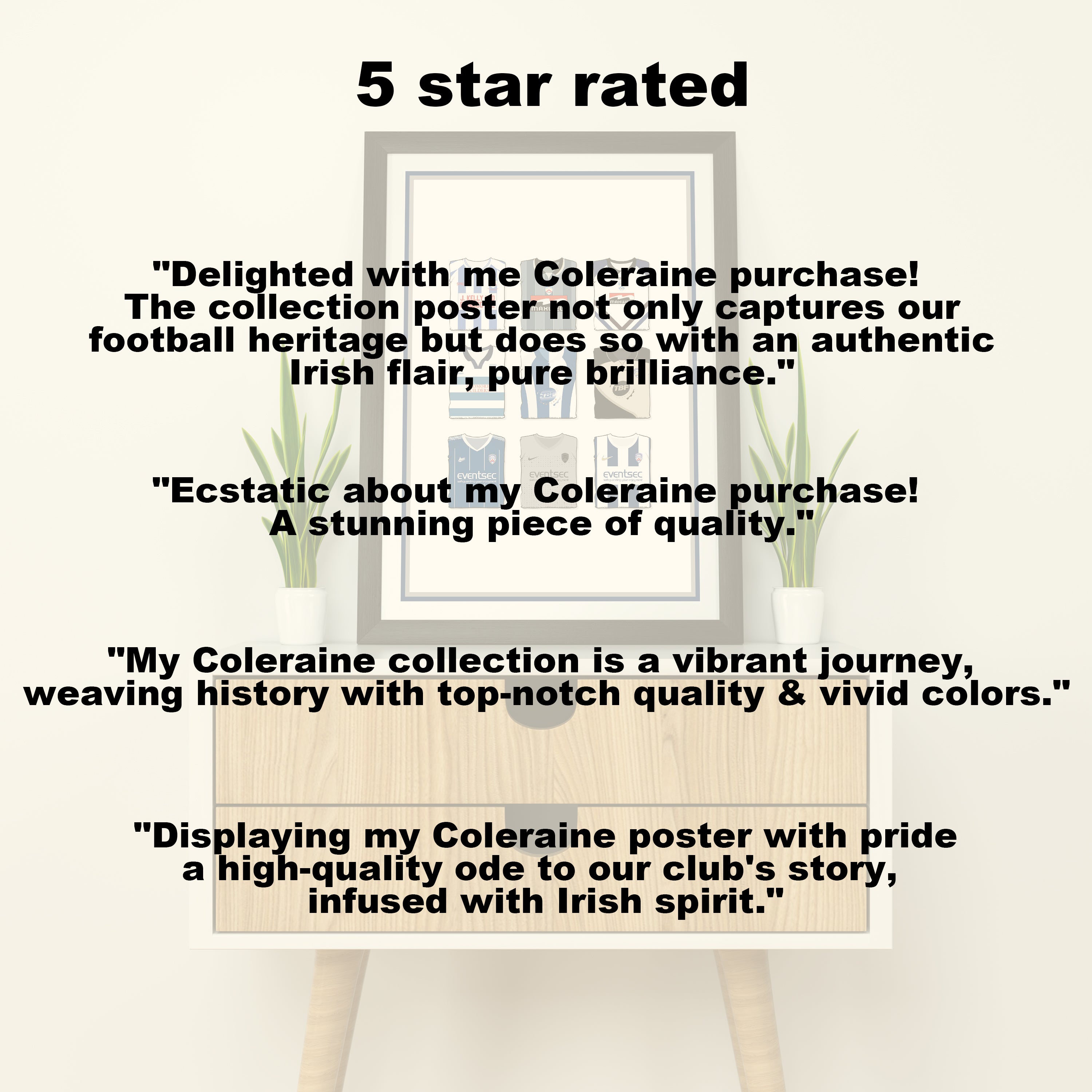 Coleraine Heavyweight Art Print - Football Post - Perfect Gift - Birthday Present for Him