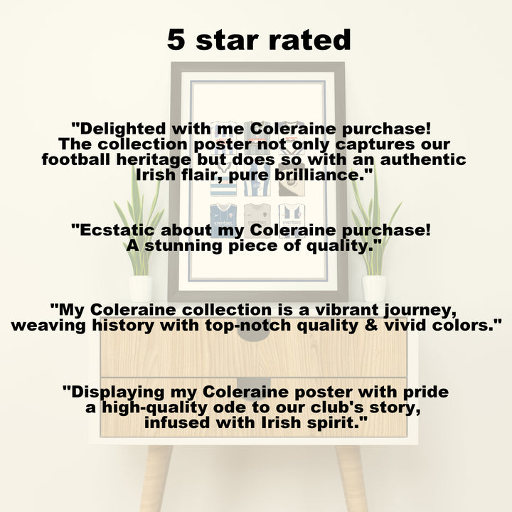 Coleraine Heavyweight Art Print - Football Post - Perfect Gift - Birthday Present for Him