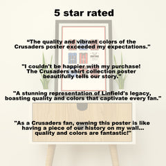 Crusaders Heavyweight Art Print - Football Post - Perfect Gift - Birthday Present for Him