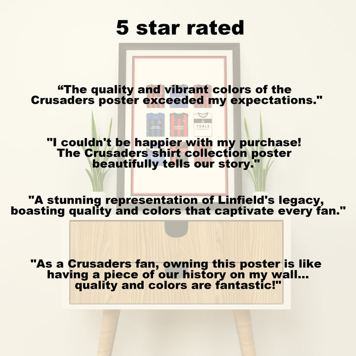 Crusaders Heavyweight Art Print - Football Post - Perfect Gift - Birthday Present for Him
