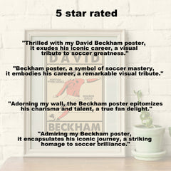 David Beckham Heavyweight Art Print - Football Post - Perfect Gift - Birthday Present for Him