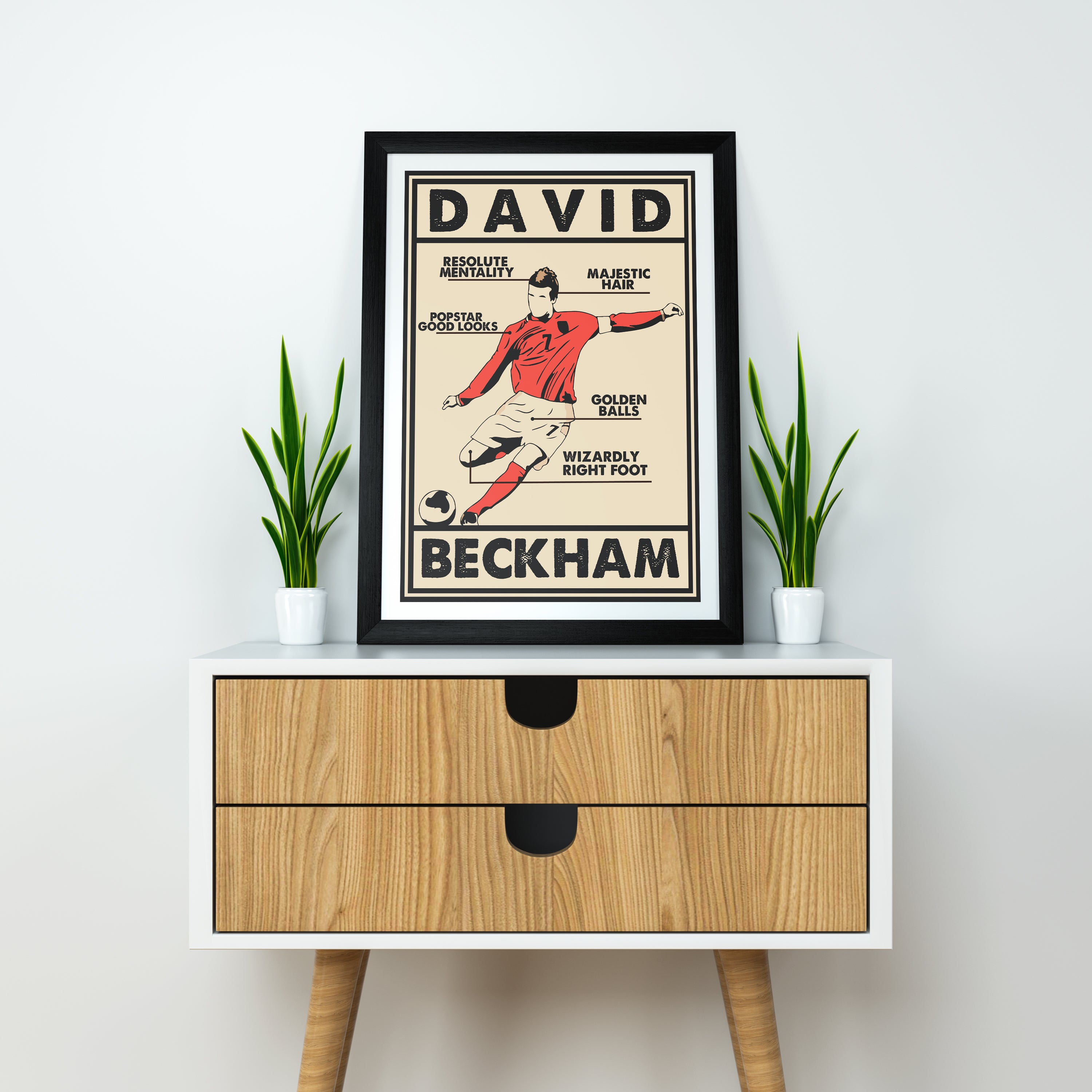 David Beckham Heavyweight Art Print - Football Post - Perfect Gift - Birthday Present for Him