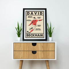 David Beckham Heavyweight Art Print - Football Post - Perfect Gift - Birthday Present for Him