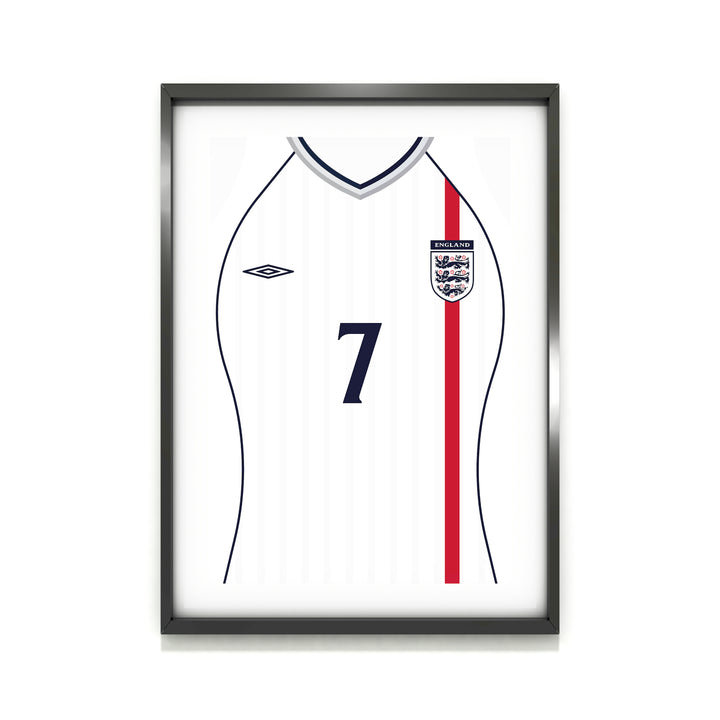 David Beckham England 2002 (Front) Heavyweight Art Print