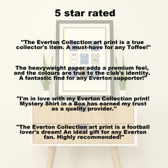 Everton Kollektion Kunstdruck auf schwerem Papier - Fußballpfosten - Perfektes Geschenk - Geburtstagsgeschenk für ihn
