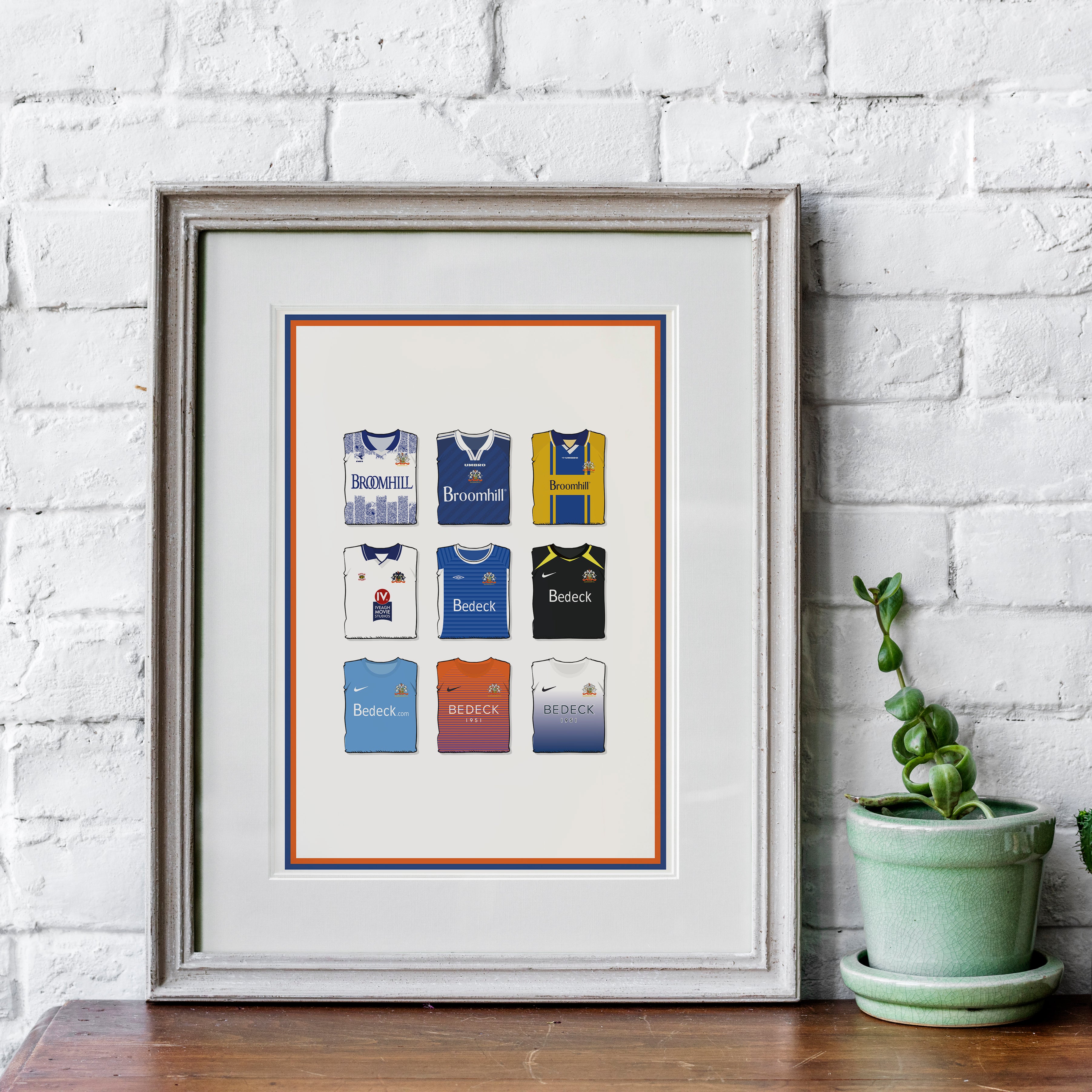 Lámina de Arte Pesada Glenavon - Poste de Fútbol - Regalo Perfecto - Regalo de Cumpleaños para Él