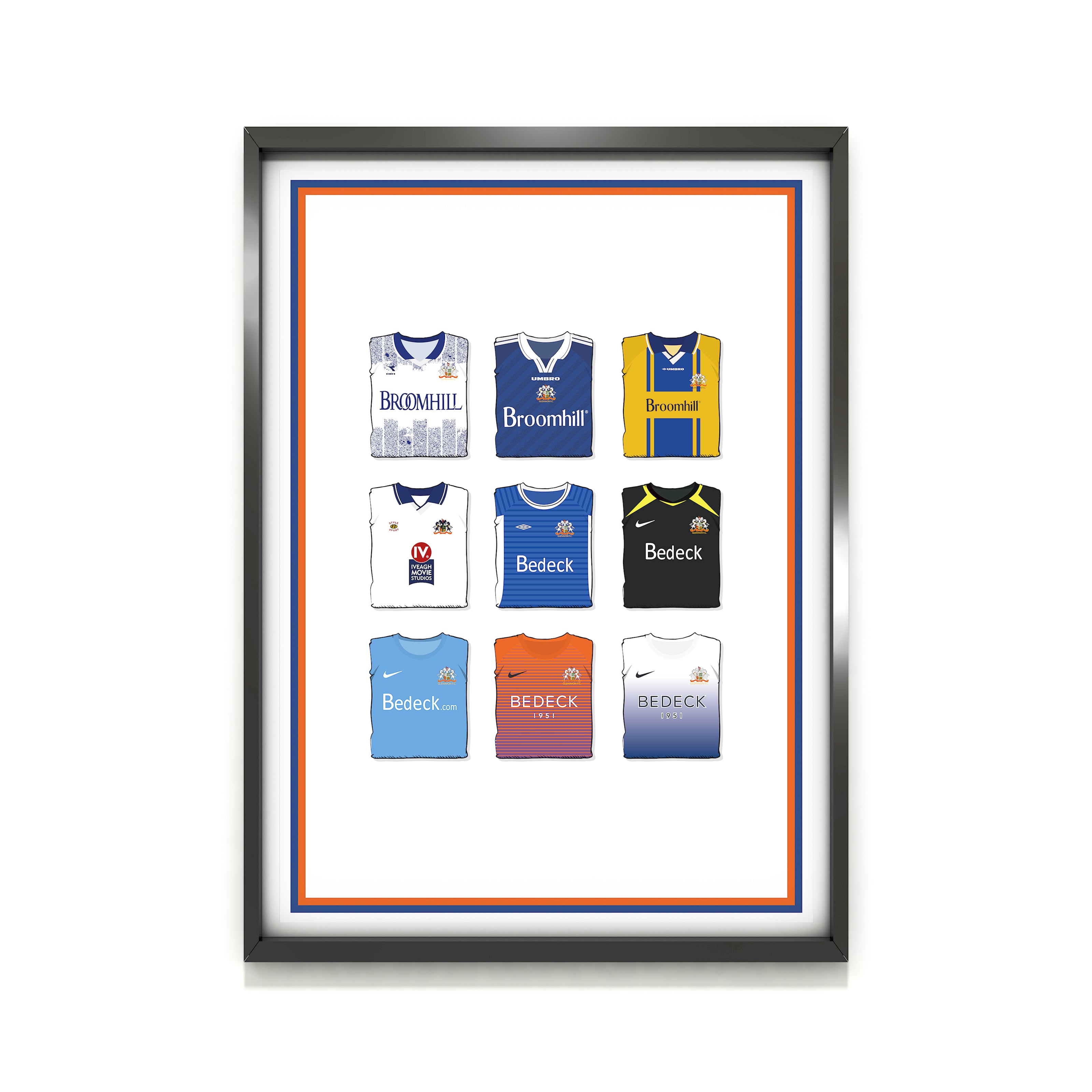 Lámina de Arte Pesada Glenavon - Poste de Fútbol - Regalo Perfecto - Regalo de Cumpleaños para Él