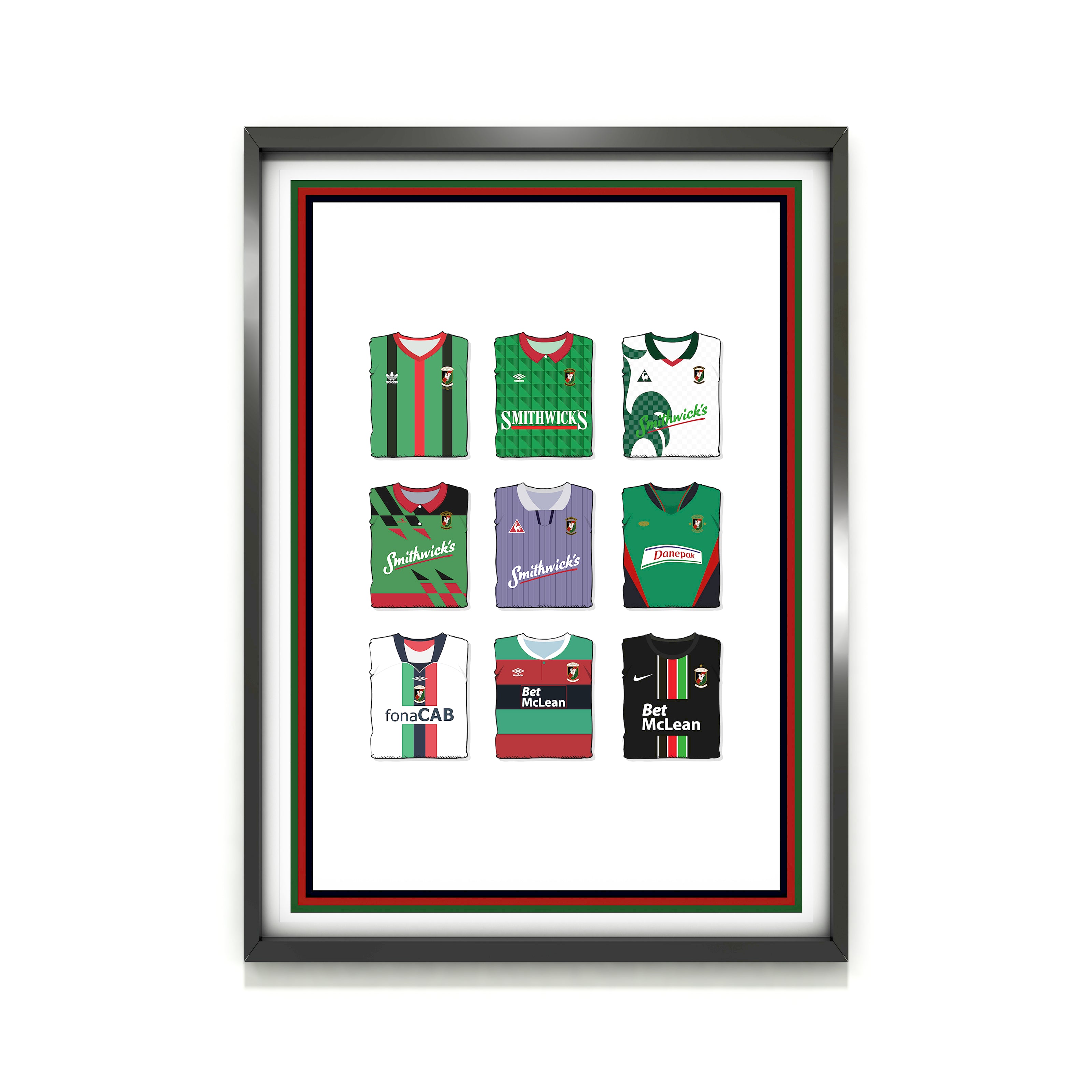 Glentoran Collection Heavyweight Art Print - Football Post - Perfect Gift - Birthday Present for Him