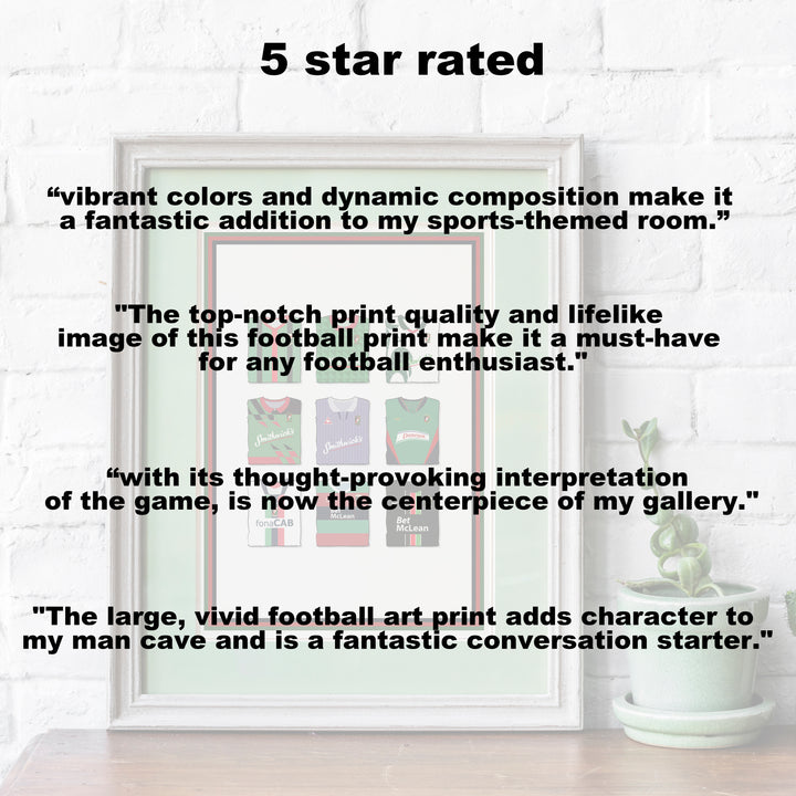 Glentoran Collection Heavyweight Art Print - Football Post - Perfect Gift - Birthday Present for Him