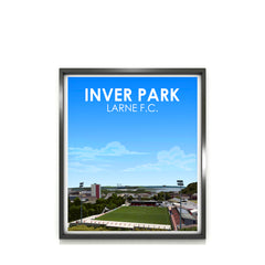 Inver Park Larne FC Heavyweight Art Print - Football Post - Perfect Gift - Birthday Present for Him