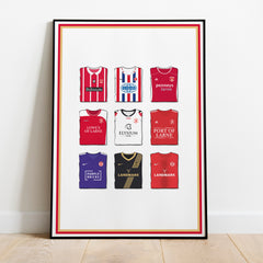 Larne Schwerer Kunstdruck - Fußball-Post - Perfektes Geschenk - Geburtstagsgeschenk für Ihn