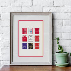 Larne Schwerer Kunstdruck - Fußball-Post - Perfektes Geschenk - Geburtstagsgeschenk für Ihn