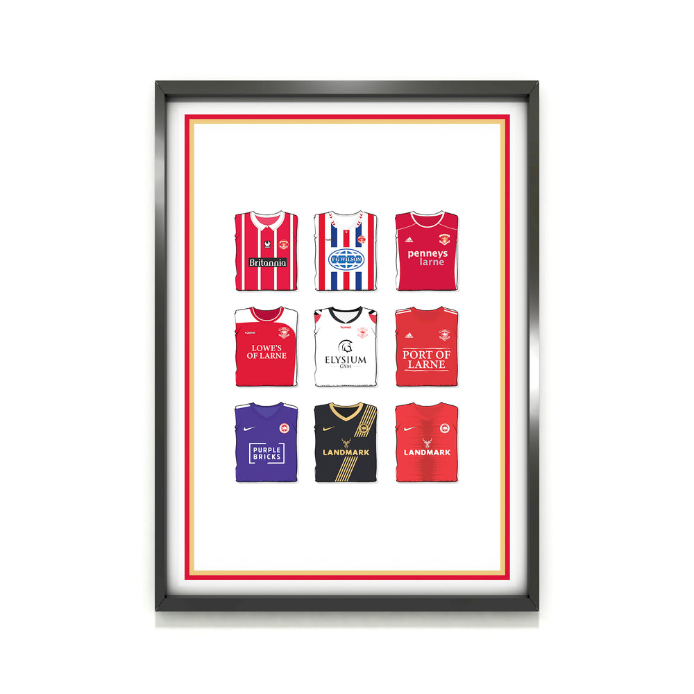 Lámina de arte de peso pesado de Larne - Poste de fútbol - Regalo perfecto - Regalo de cumpleaños para él