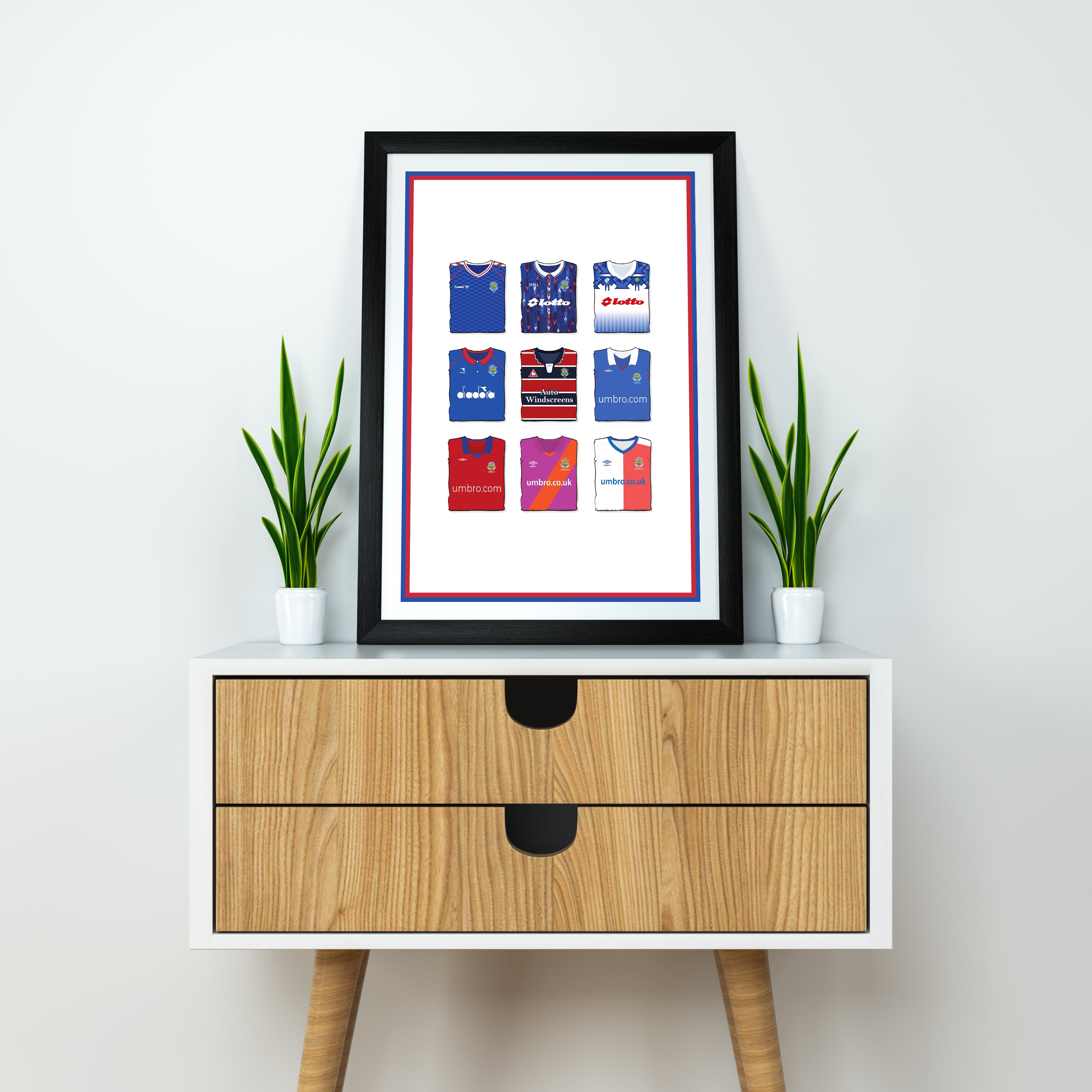 Lámina de arte Linfield Heavyweight - Poste de fútbol - Regalo perfecto - Regalo de cumpleaños para él