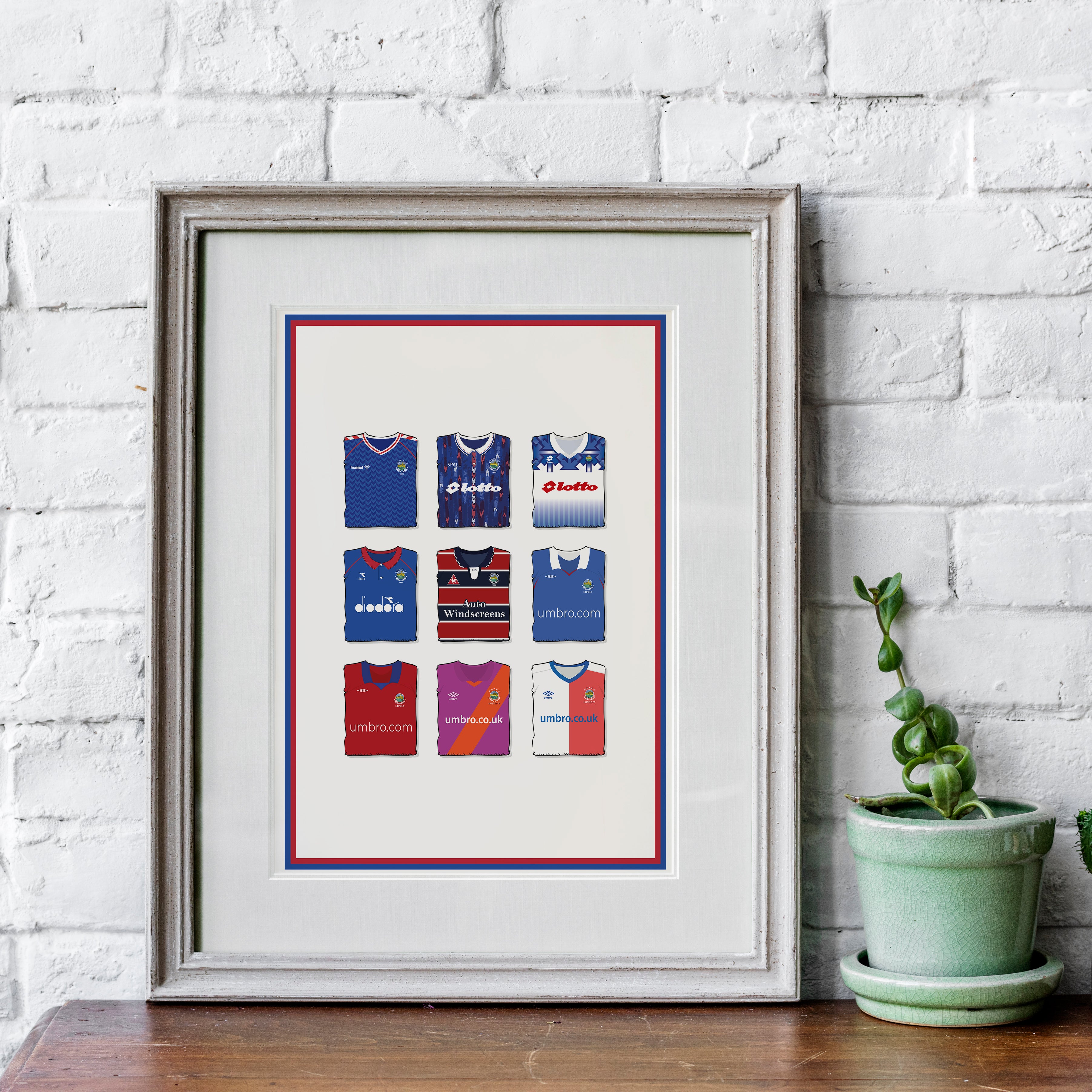 Lámina de arte Linfield Heavyweight - Poste de fútbol - Regalo perfecto - Regalo de cumpleaños para él