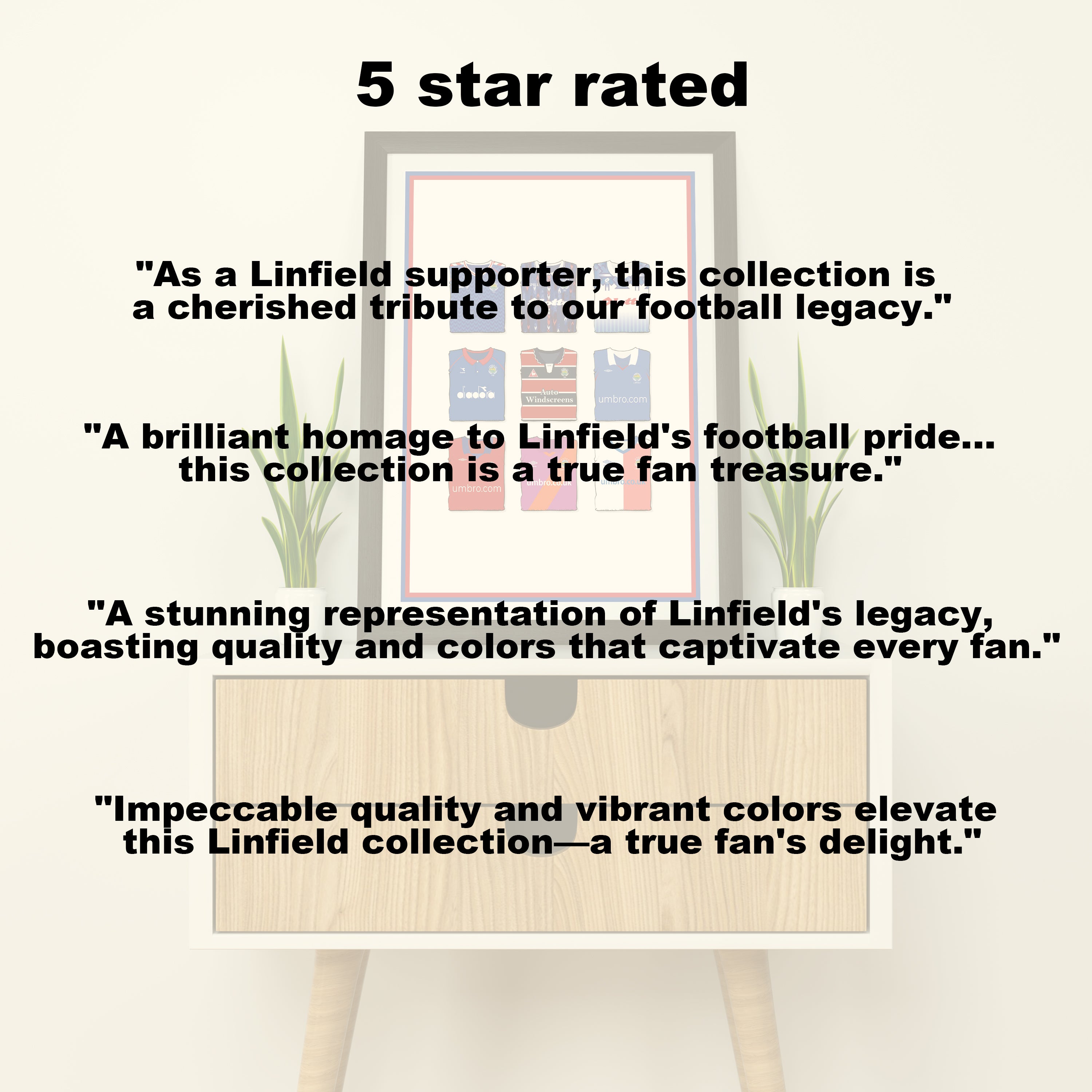 Lámina de arte Linfield Heavyweight - Poste de fútbol - Regalo perfecto - Regalo de cumpleaños para él