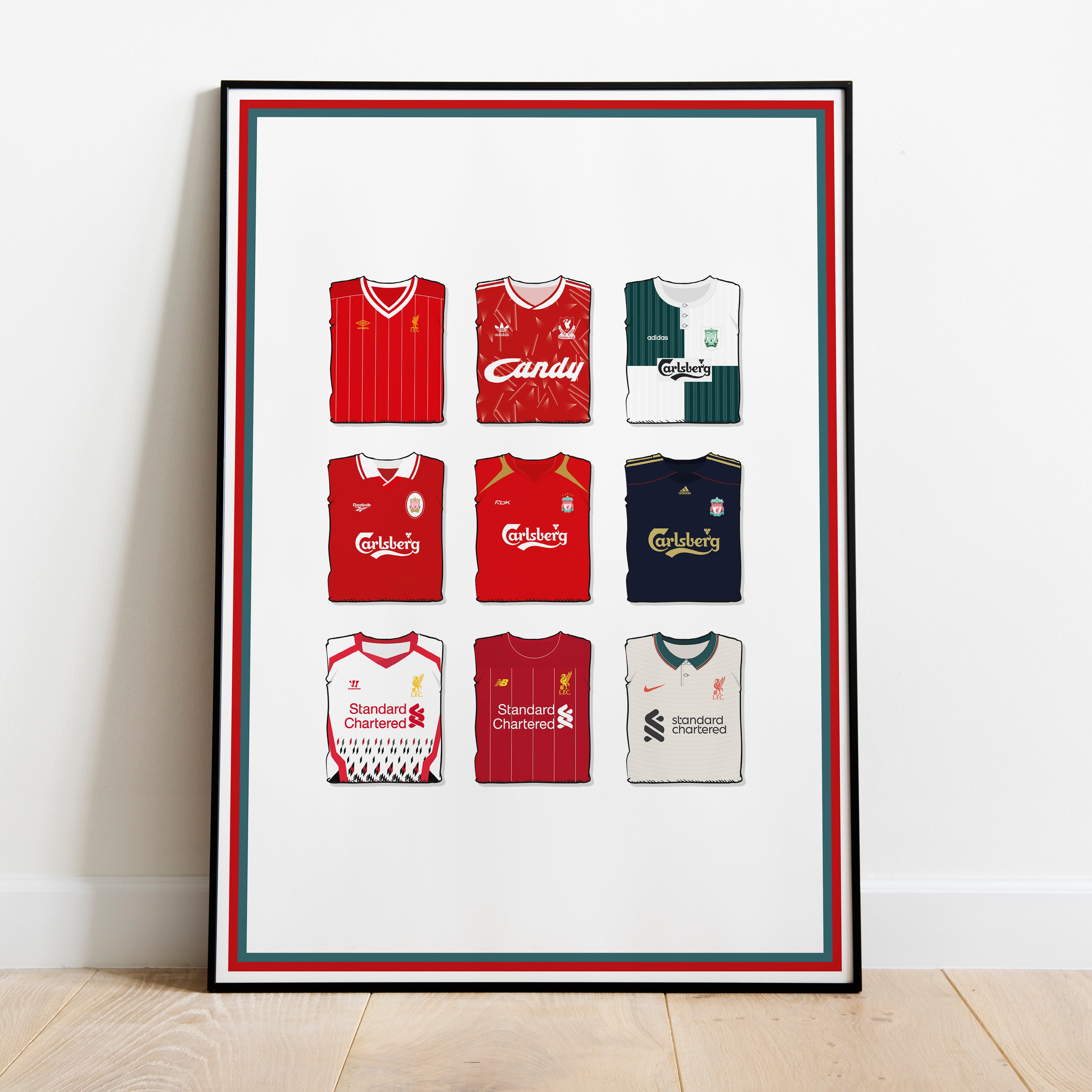 Liverpool FC Schwerer Kunstdruck - Fußballpfosten - Perfektes Geschenk - Geburtstagsgeschenk für ihn