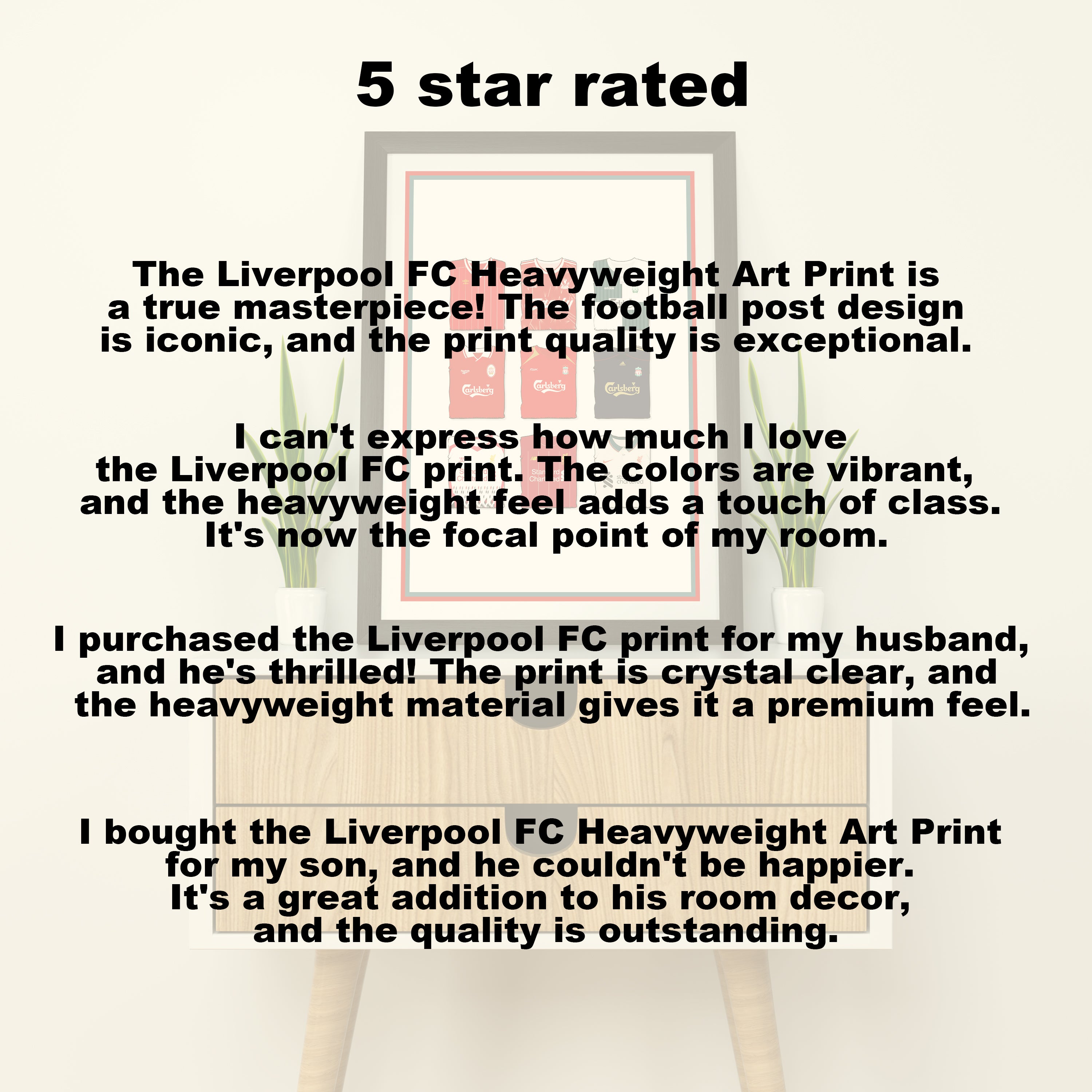 Liverpool FC Schwerer Kunstdruck - Fußballpfosten - Perfektes Geschenk - Geburtstagsgeschenk für ihn