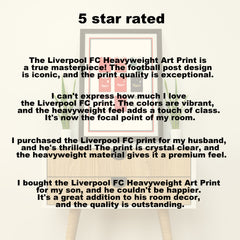 Liverpool FC Heavyweight Art Print - Football Post - Perfect Gift - Birthday Present for Him