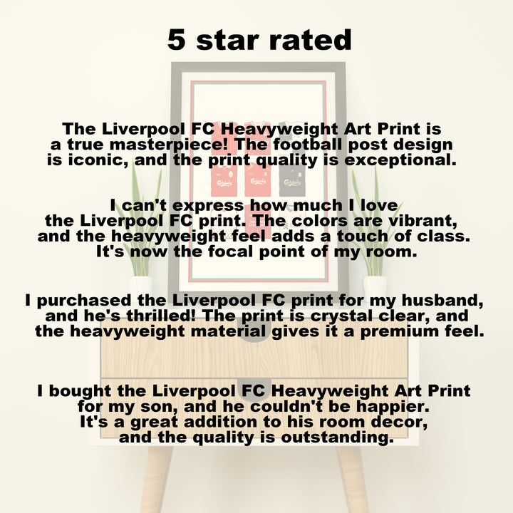 Liverpool FC Heavyweight Art Print - Football Post - Perfect Gift - Birthday Present for Him