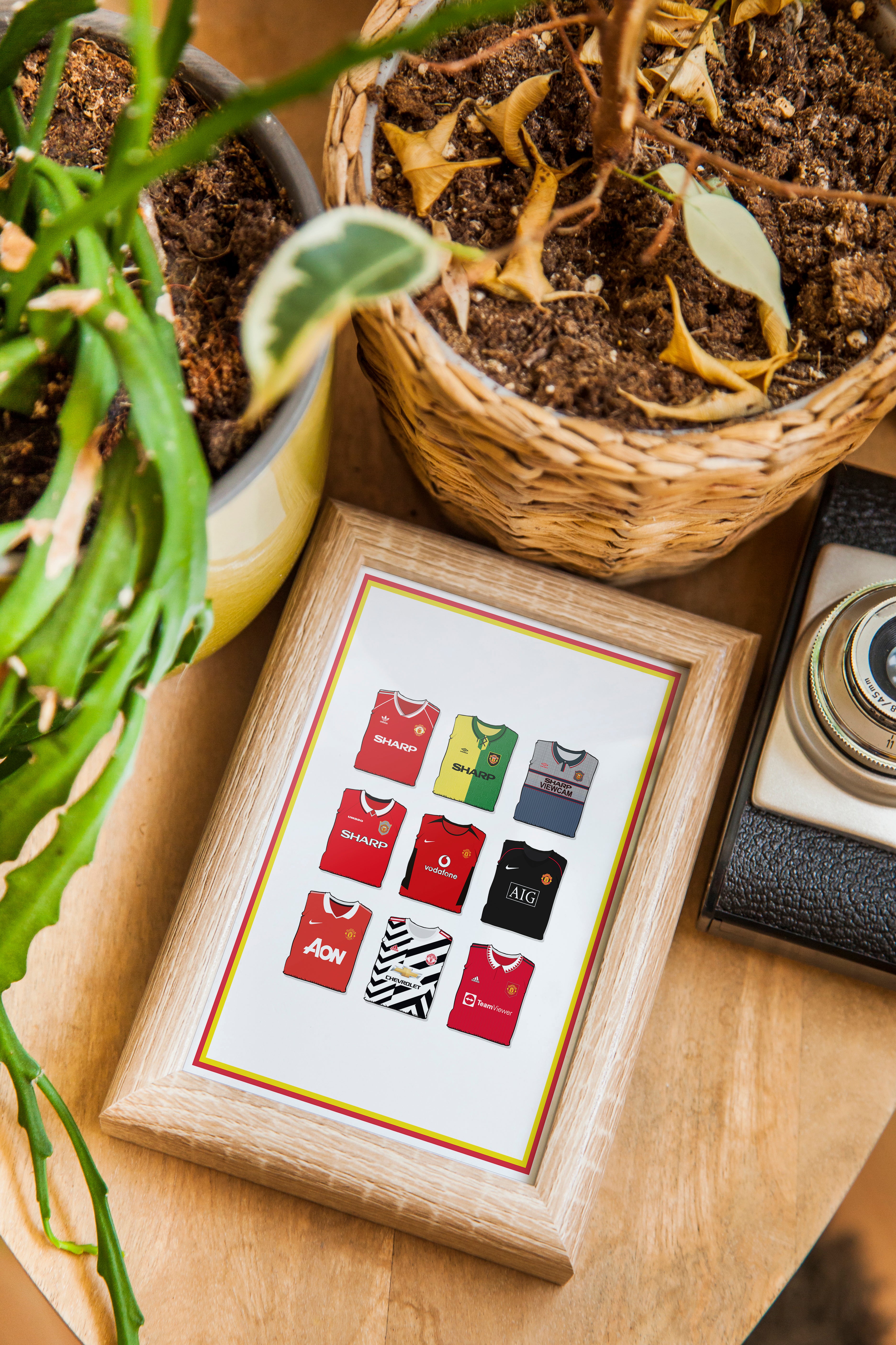 Manchester Utd Schwerer Kunstdruck - Fußballpfosten - Perfektes Geschenk - Geburtstagsgeschenk für ihn
