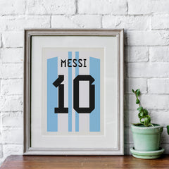 Stampa artistica "Messi Argentina 22/23 Heavyweight" - Poster di calcio - Regalo perfetto - Regalo di compleanno per lui