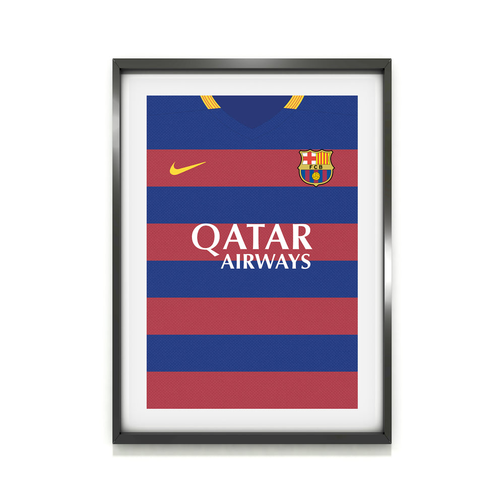 Messi Barcelona 15/16 (Front) Heavyweight Art Print - Football Post - Perfect Gift - Birthday Present for Him
