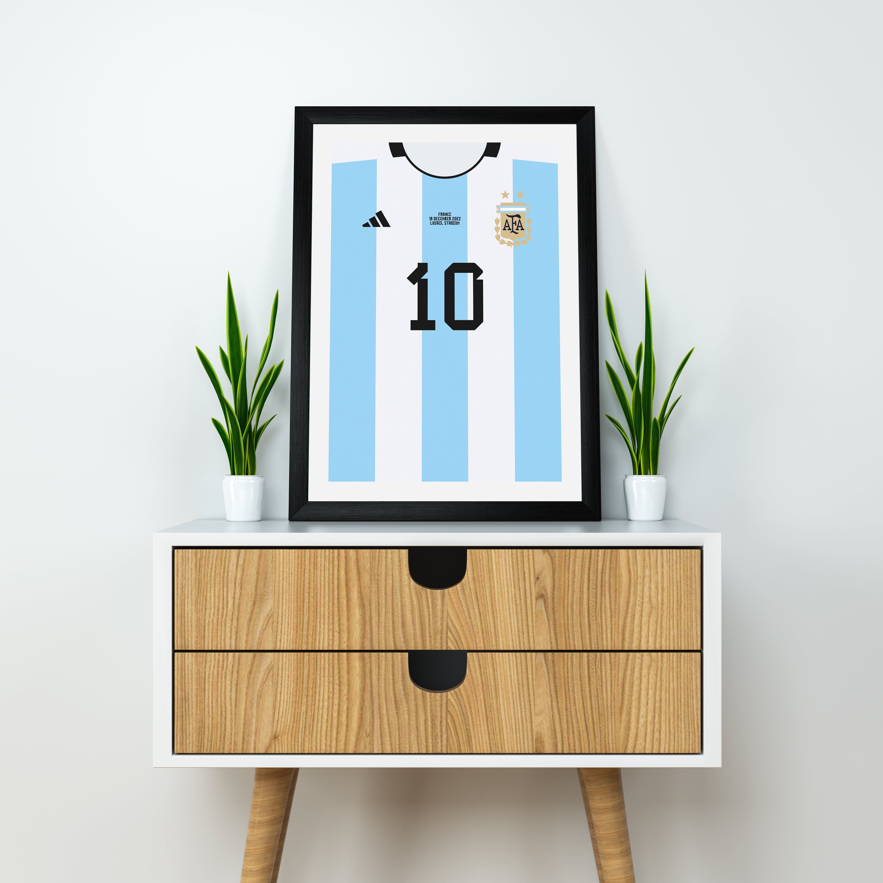 Messi Argentina 22/23 (Front) Heavyweight Art Print - Football Post - Perfect Gift - Birthday Present for Him