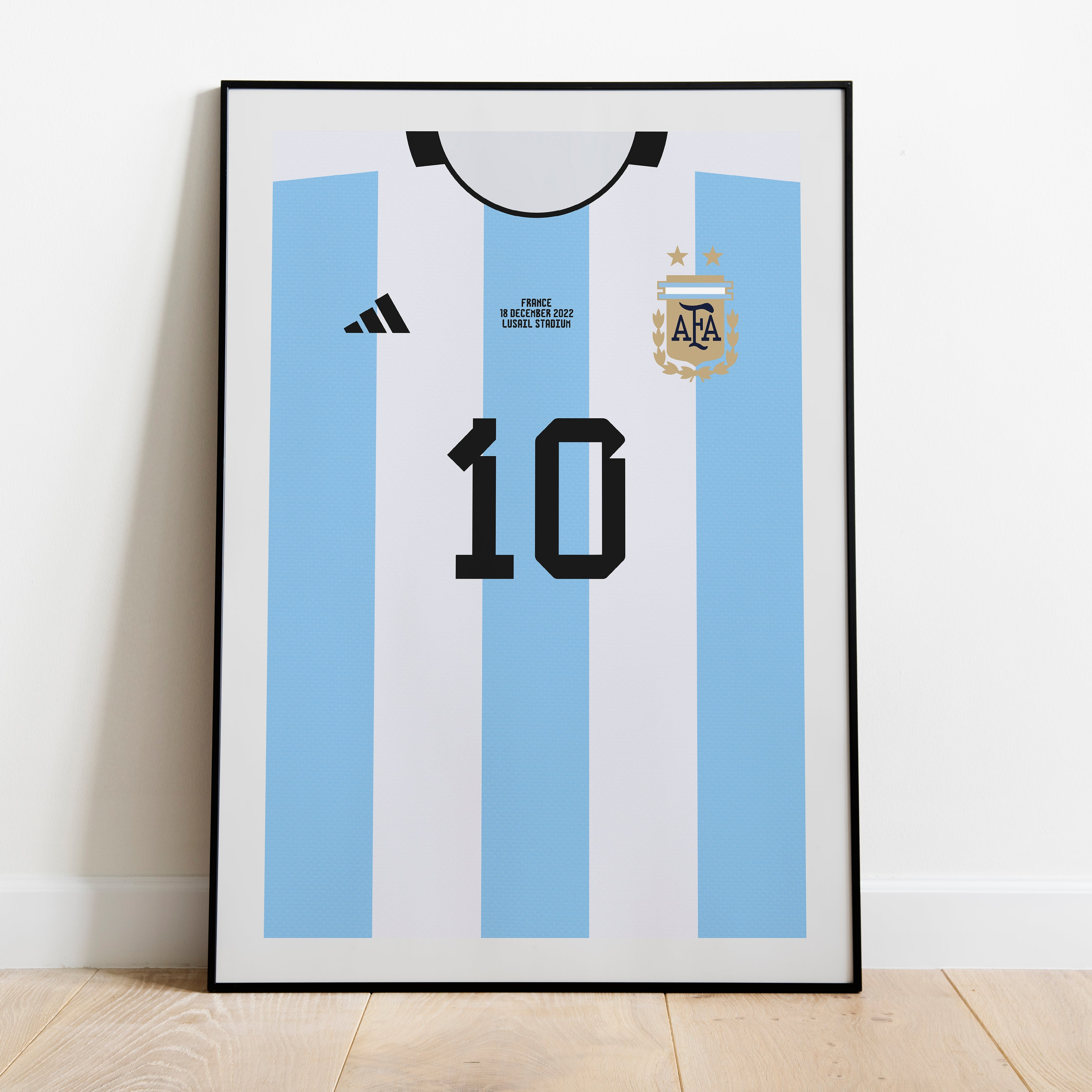 Messi Argentina 22/23 (Front) Heavyweight Art Print - Football Post - Perfect Gift - Birthday Present for Him