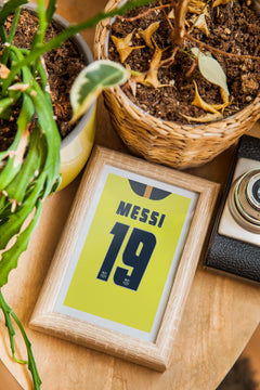 Messi Barcelona 2005/06 (Back) Heavyweight Art Print - Football Post - Perfect Gift - Birthday Present for Him